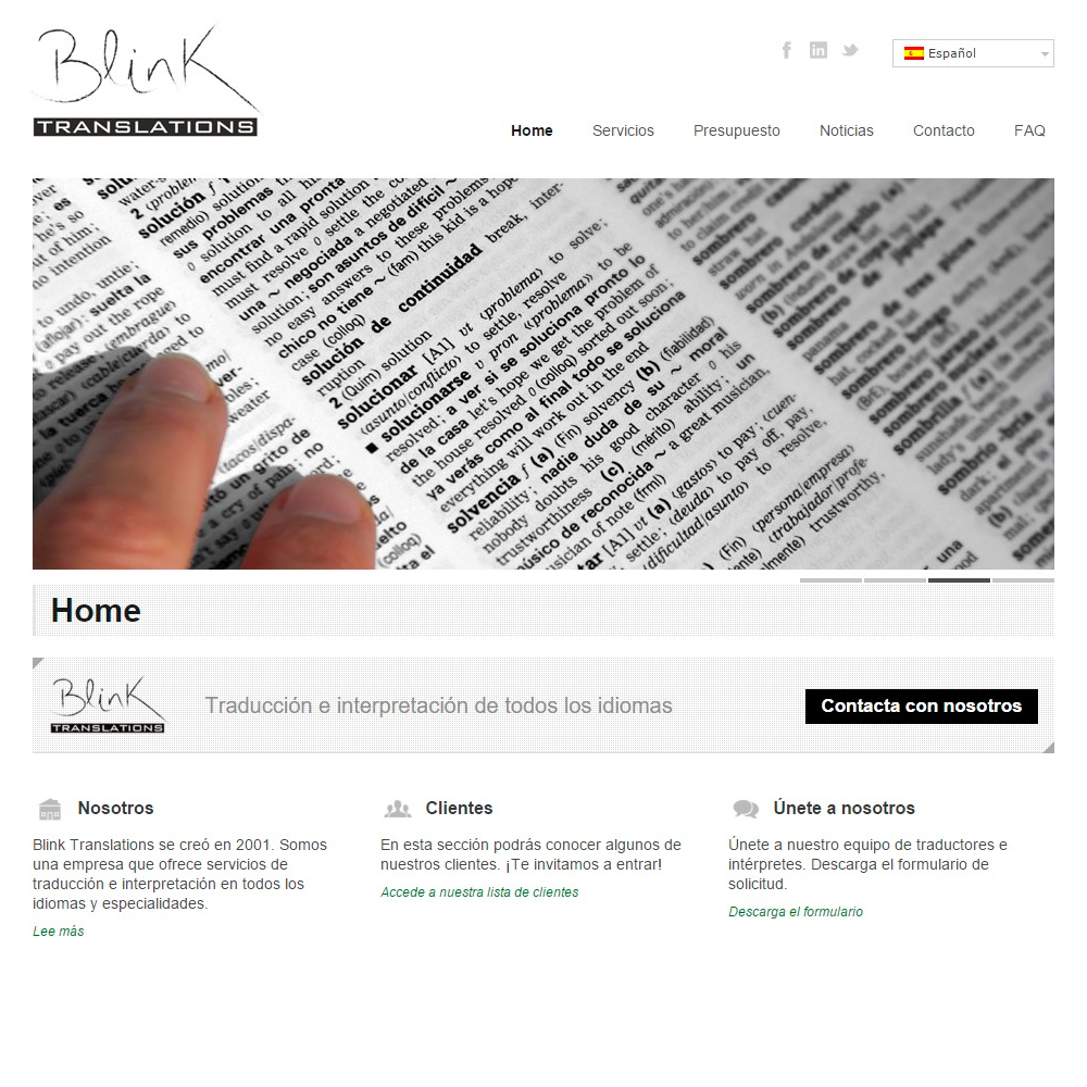 Creación de páginas web Multilenguaje |Blink Translations | Majadahonda