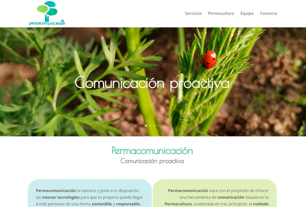 Permacomunicación, Páginas web y sostenibilidad