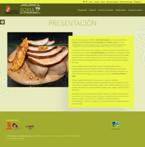 Congreso Soria Gastronomica web de FabricaNet