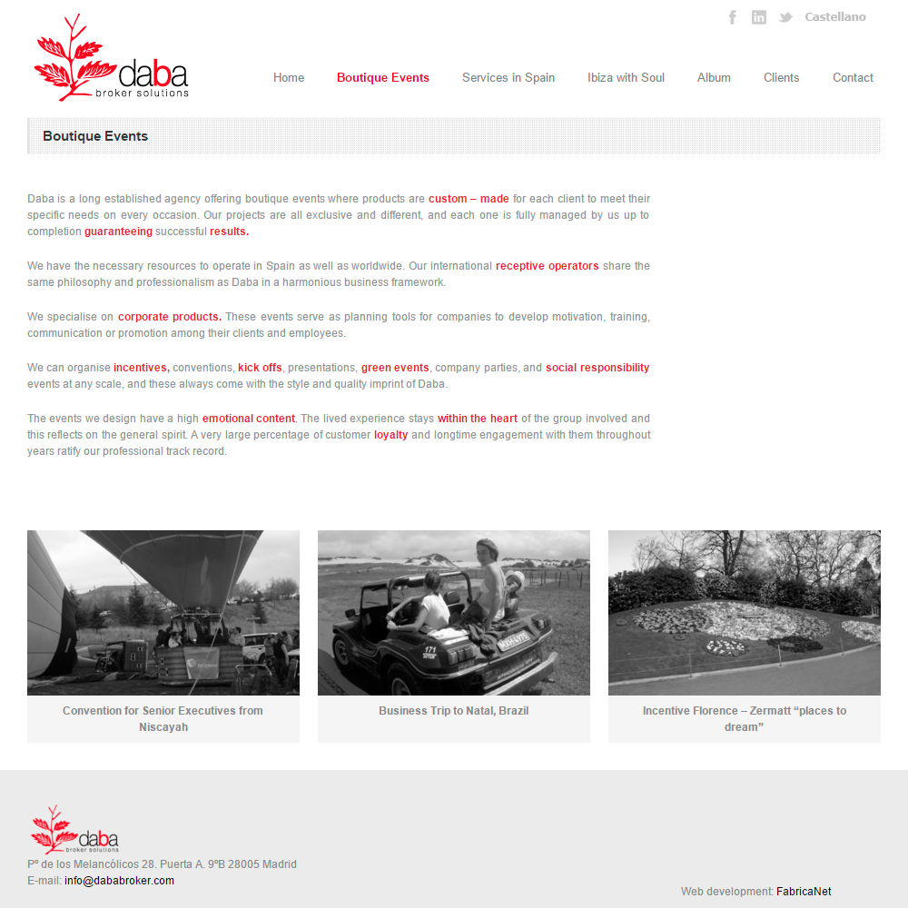 Diseño Web De Eventos | Daba Broker