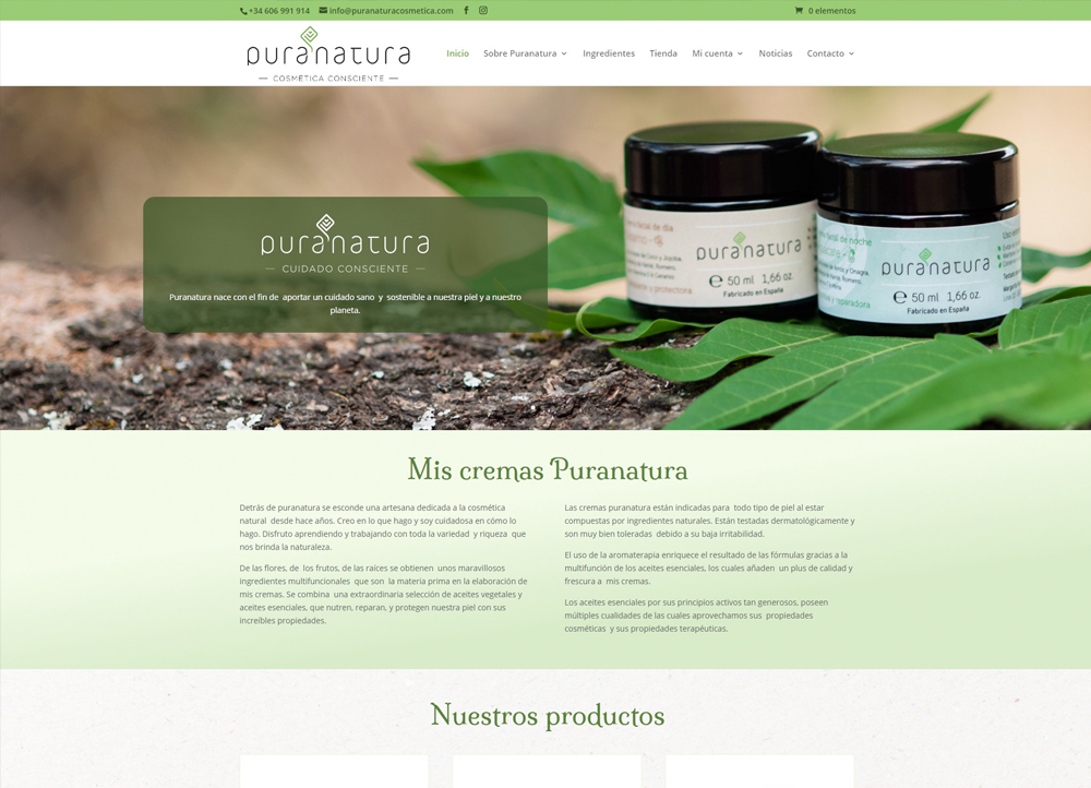 Puranatura, tienda online
