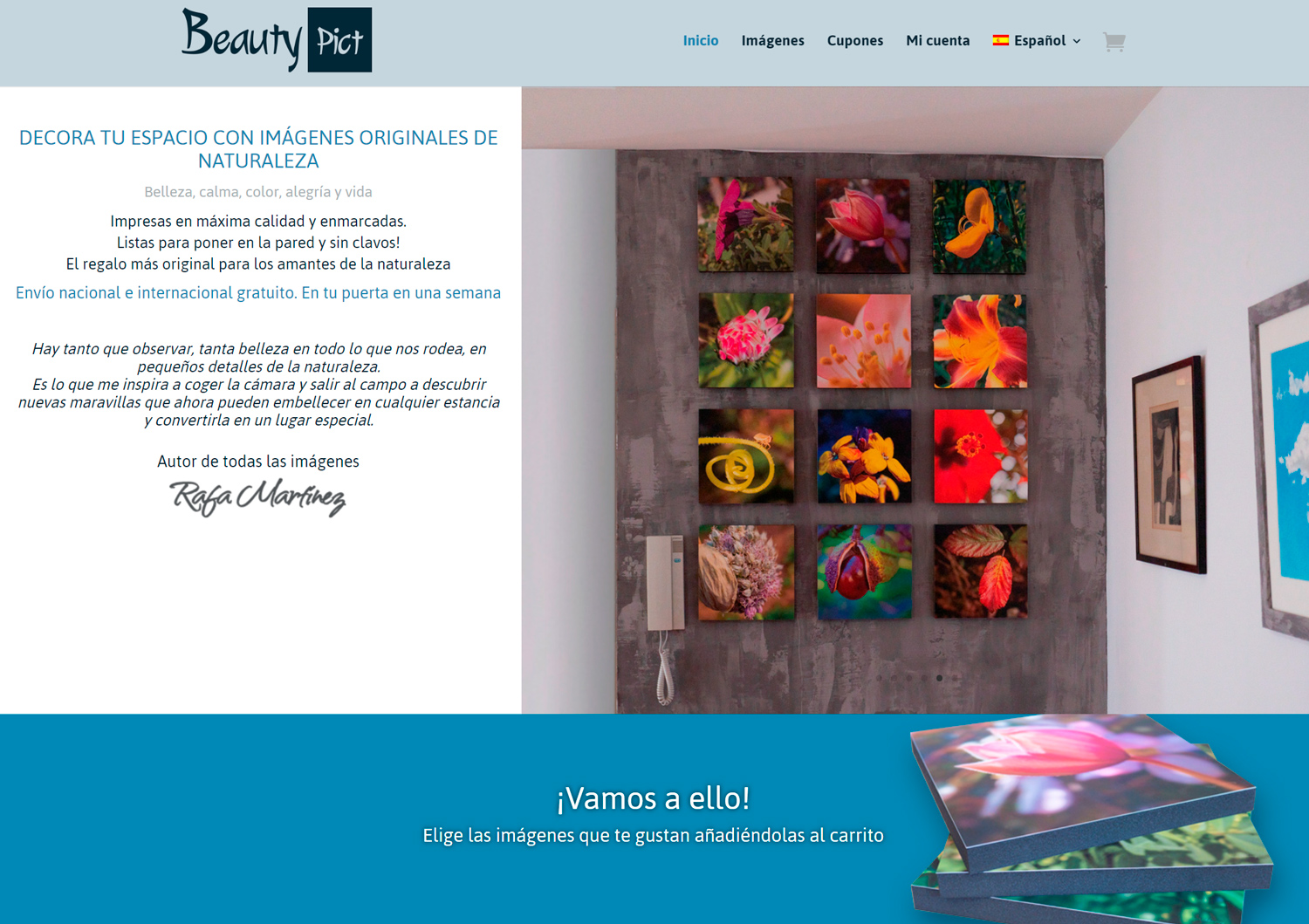 Beauty Pict, venta de fotografías, Ecommerce